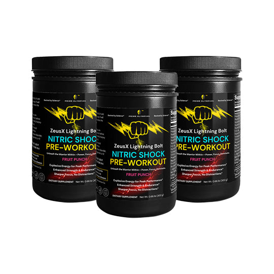 ZeusX™ Lightning Bolt™ Nitric Shock Pre-Workout Powder (Fruit Punch)
