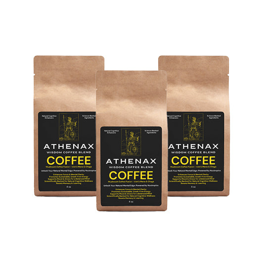 AthenaX™ Wisdom Coffee Blend™ - Mushroom Coffee Fusion - Powered by Nootropics 4 oz
