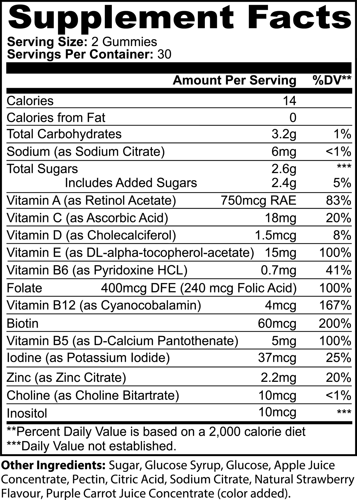 ApolloX™ Multivitamin Bear Gummies (Adult)