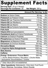 ZeusX™ Lightning Bolt™ Nitric Shock Pre-Workout Powder (Fruit Punch)